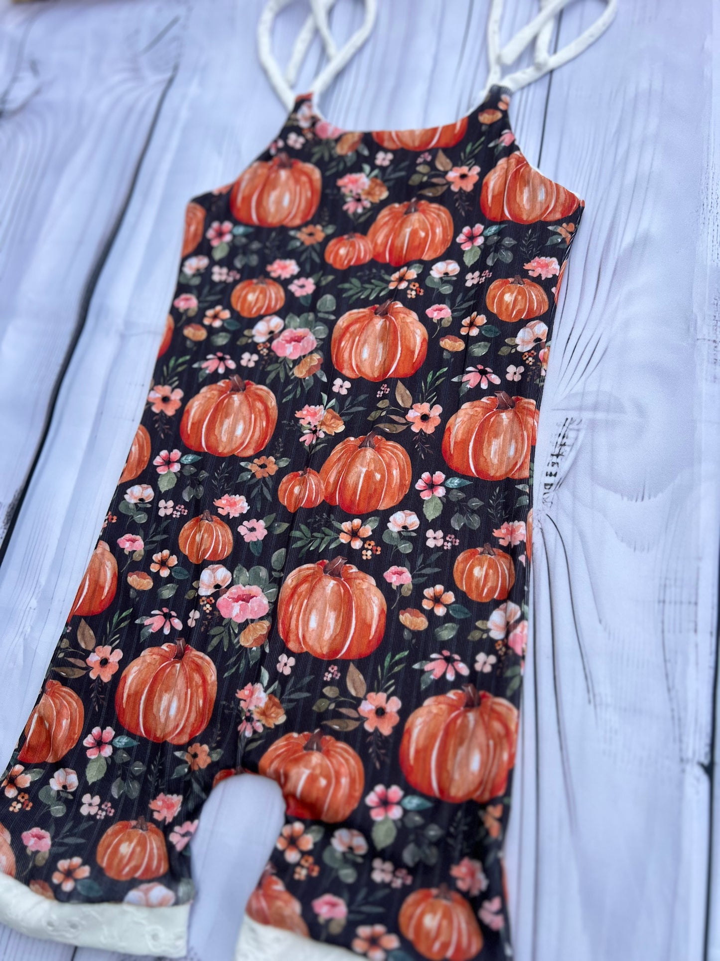 2T one piece shoulder tie romper